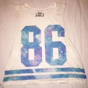 PINK jersey crop top